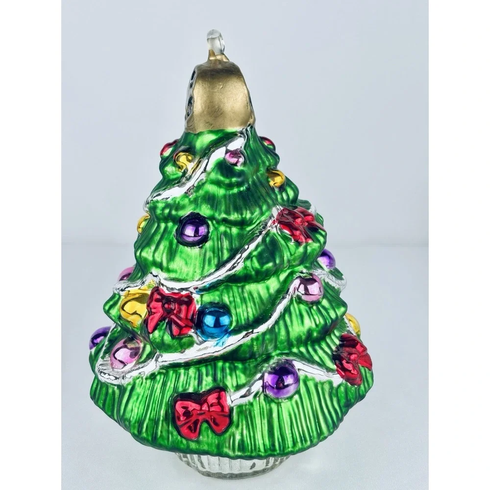 Vintage Kurt Adler Santa's World Glass Christmas Tree Ornament Decor 8